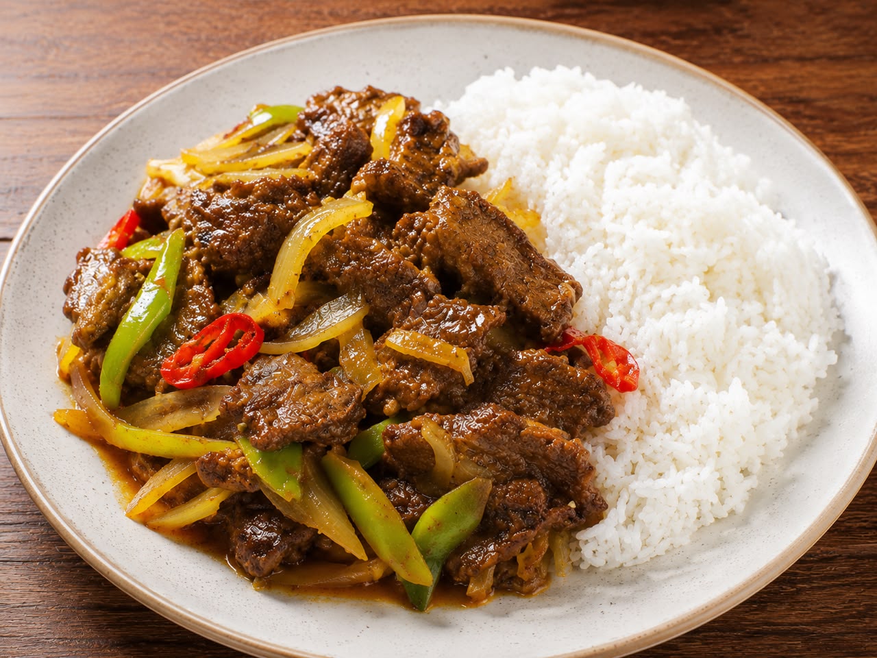 Nasi Mat Rock Daging Goreng Kunyit